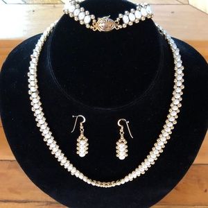 Seed Pearl Necklace/Choker Set